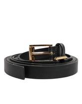 Dolce & Gabbana Black Double Strap Leather Gold Buckle Belt -   -  Dolce & Gabbana.